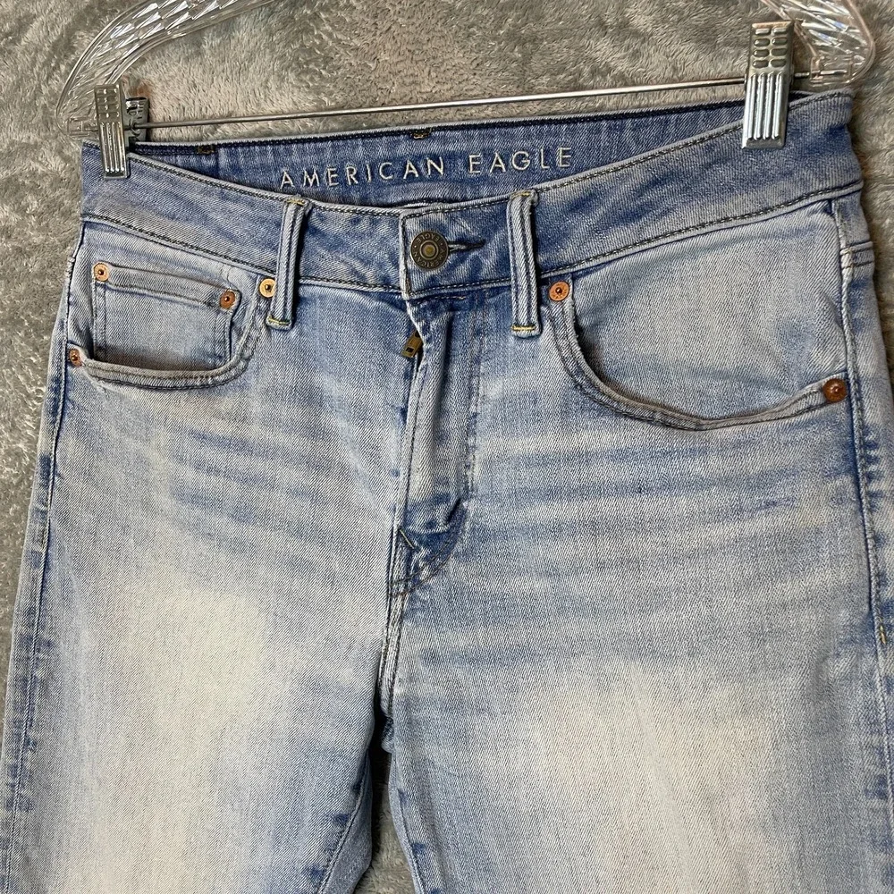 American Eagle Men Athletic Taper Fit Light Temp Tech Stretch Denim Jean 31x32